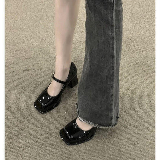 Damen elegante Plateau-Pumps mit modischem Riemchen R&B