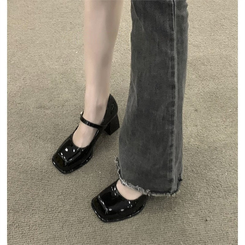 Damen elegante Plateau-Pumps mit modischem Riemchen R&B