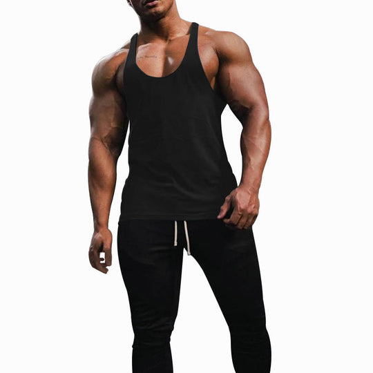 Herren Sporttanktop mit racerback Design und atmungsaktiver Baumwolle R&B