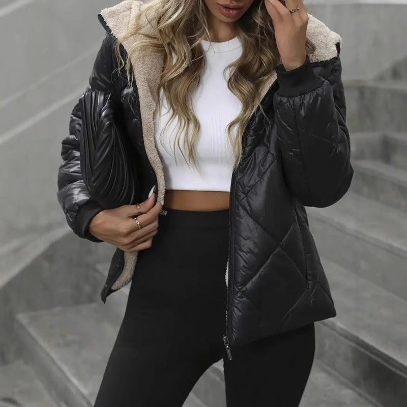 Damen gesteppte Winterjacke mit kuscheligem Fleece R&B