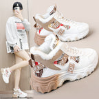 Damen High-Top Sneakers mit wärmendem Fleece und modischem Design R&B