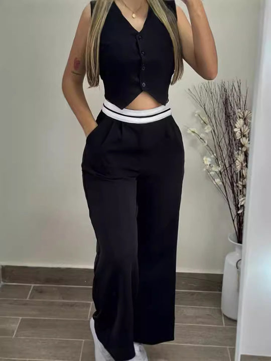 Damen Zweiteiliges Set mit tailliertem Blazer und schicker Hose R&B