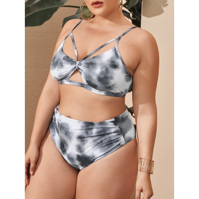 Damen Hochgeschnittener Bikini mit modischem Cut-Out-Design R&B