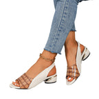 Damen Sling-Pumps mit elegantem Metallic-Detail R&B