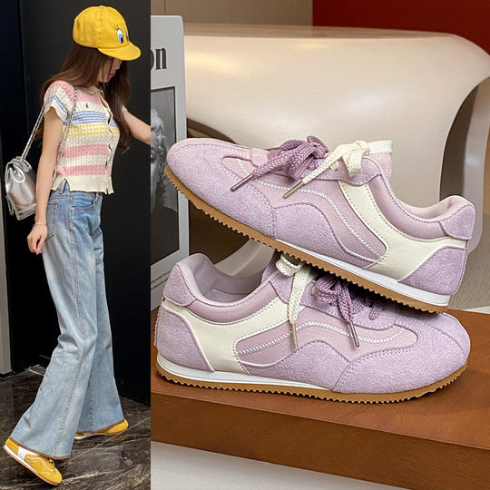 Damen Freizeitsneaker mit weichem Veloursleder und Rutschfester Sohle R&B