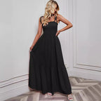 Damen Maxikleid mit schmalem Oberteil und luftiger Rockpassform R&B