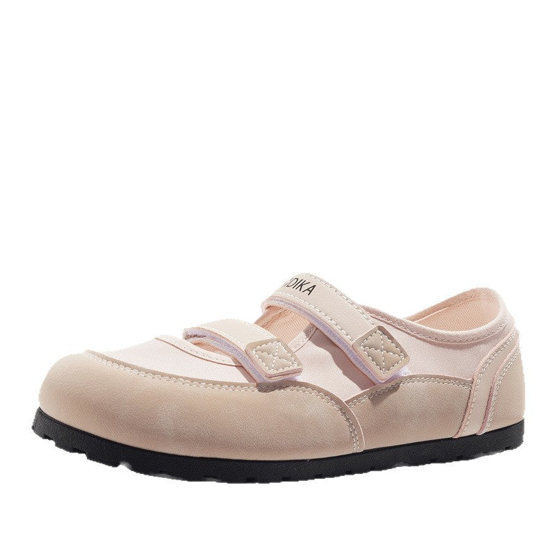 Damen Komfortable Ballerinas mit verstellbarem Riemen und rutschfester Sohle