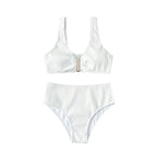 Damen Hochgeschnittener Bikini mit dekorativem Clip