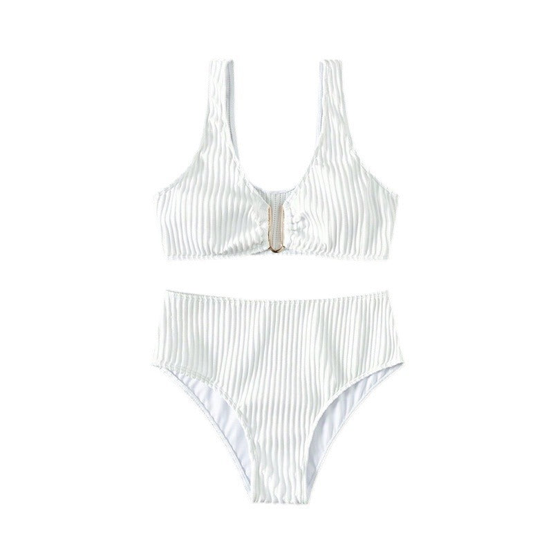 Damen Hochgeschnittener Bikini mit dekorativem Clip