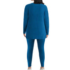Damen Lässiges Strickset mit Rippstruktur und weitem Schnitt R&B