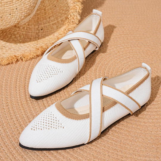 Damen Spitzenschuhe mit gekreuztem Riemendesign und atmungsaktivem Obermaterial R&B
