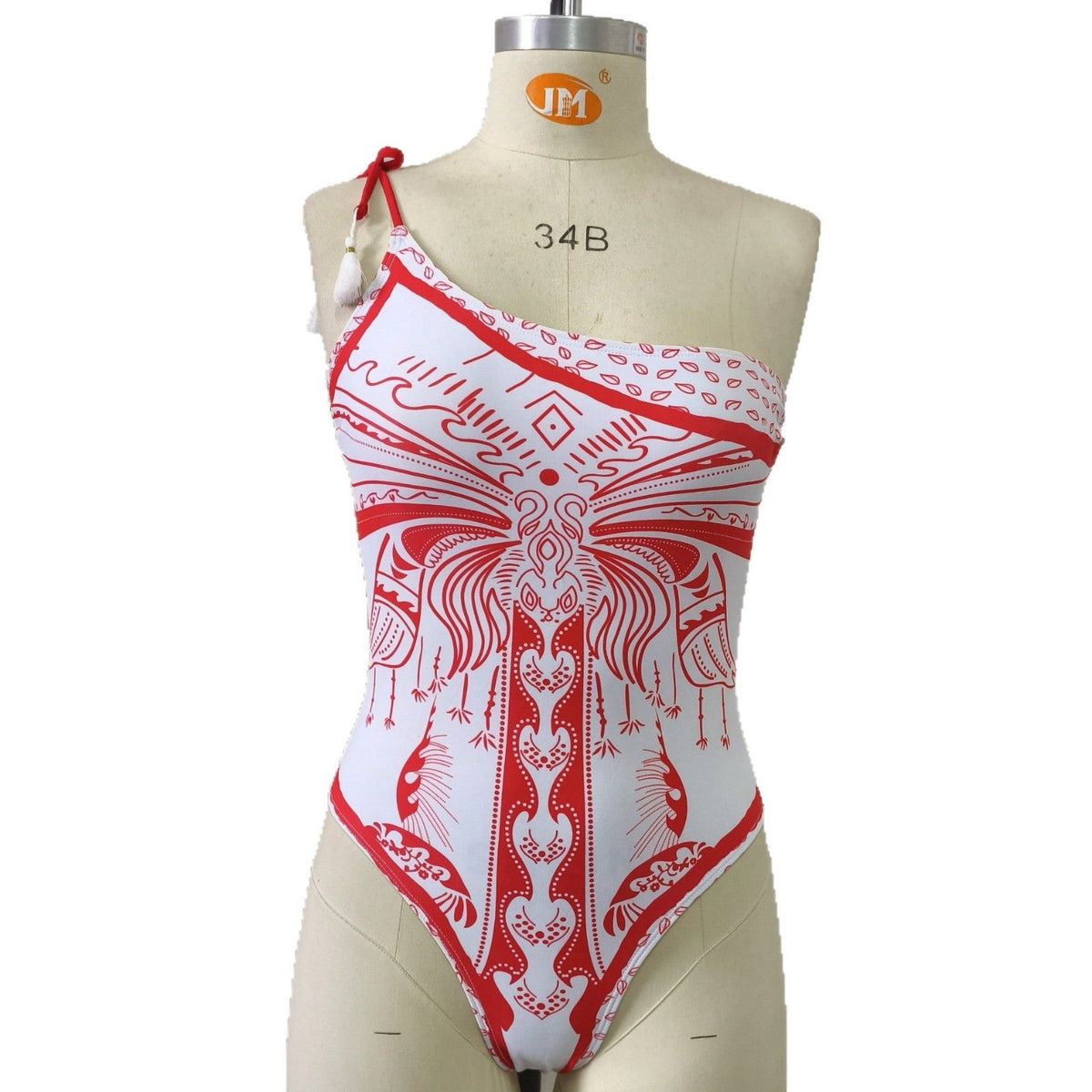 Damen Einseitiger Badeanzug mit verspieltem Design