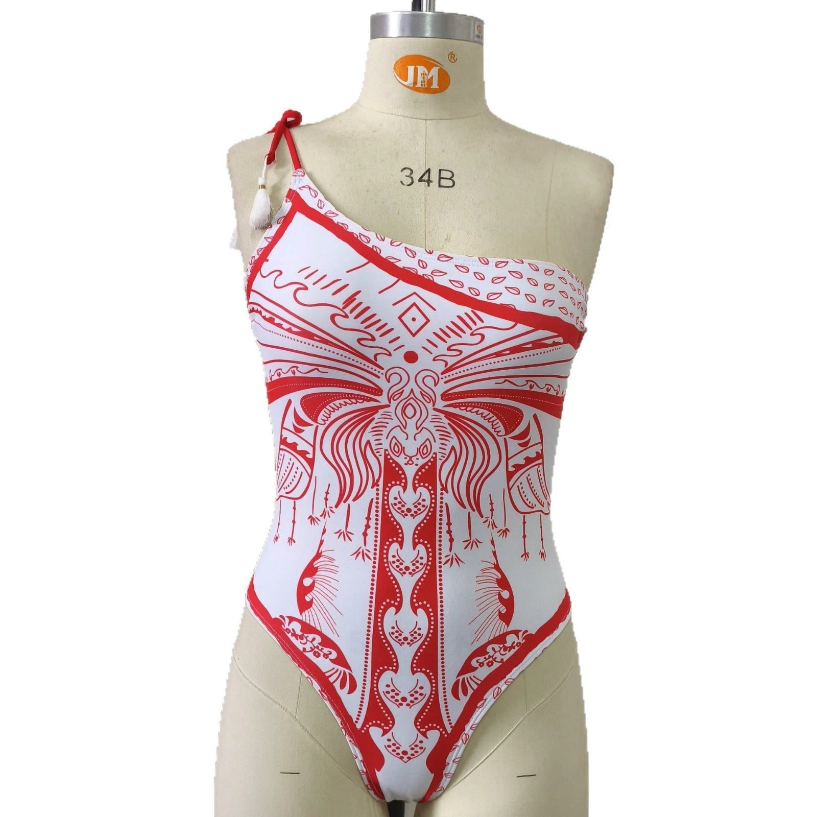 Damen Einseitiger Badeanzug mit verspieltem Design R&B