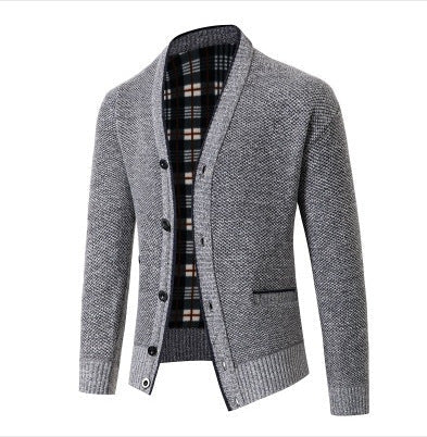 Herren Strickjacke kariert elegant
