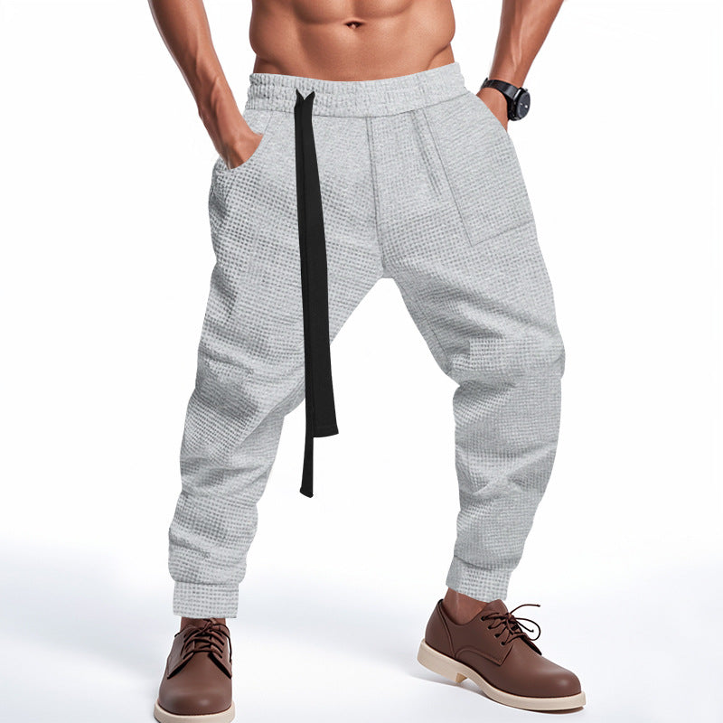 Herren lässige Freizeithose mit elastischem Bund und praktischen Taschen R&B