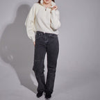 Damen Pullover mit hohem Kragen und Zip