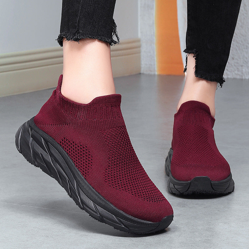 Damen Atmungsaktive Strick-Sneaker mit flexiblem Sockendesign R&B