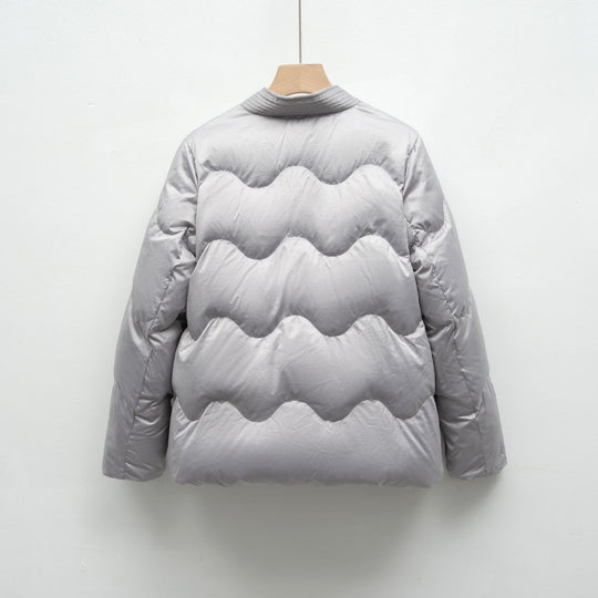 Damen Voluminöse Steppjacke mit Taillenzug und eleganter Struktur R&B