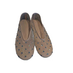 Damen transparente Mules mit funkelnden Strass-Details R&B