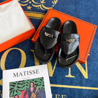 Damen elegante Zehentrenner-Sandalen mit luxuriösem Riemendesign und Komfortfußbett R&B