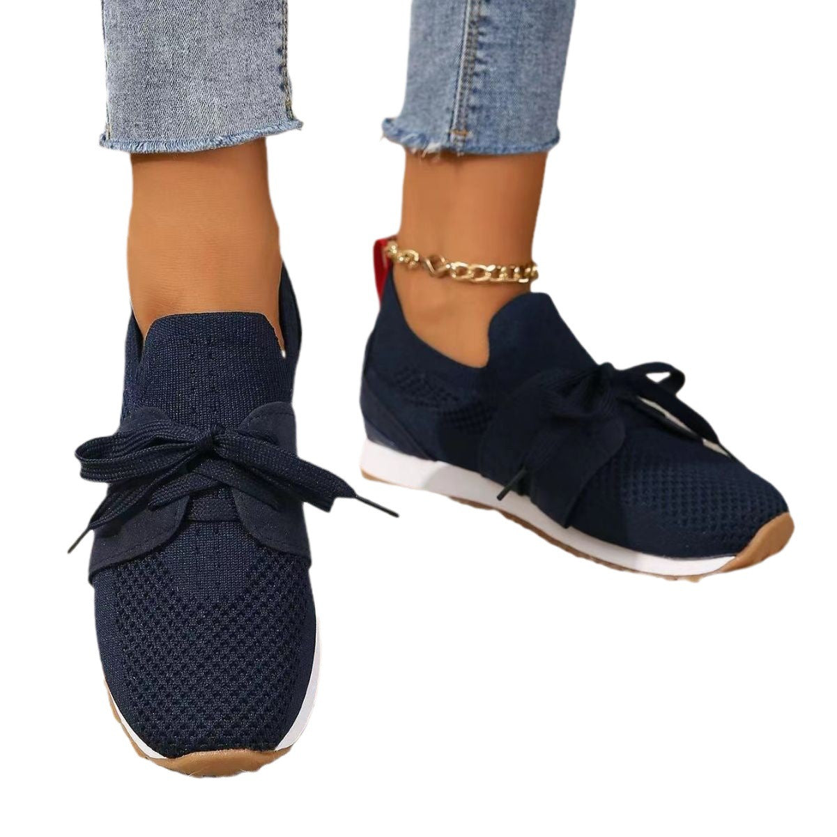 Damen Atmungsaktive und elegante Sneakers mit flexiblem Knöchel-Fit R&B