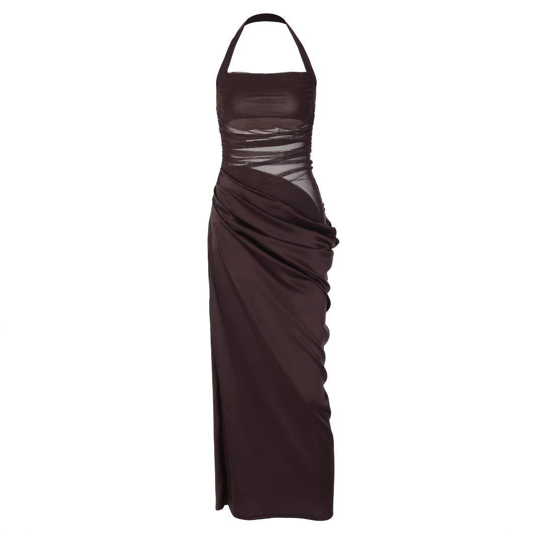 Damen Elegantes Maxikleid mit raffinierten Drapierungsdetails R&B