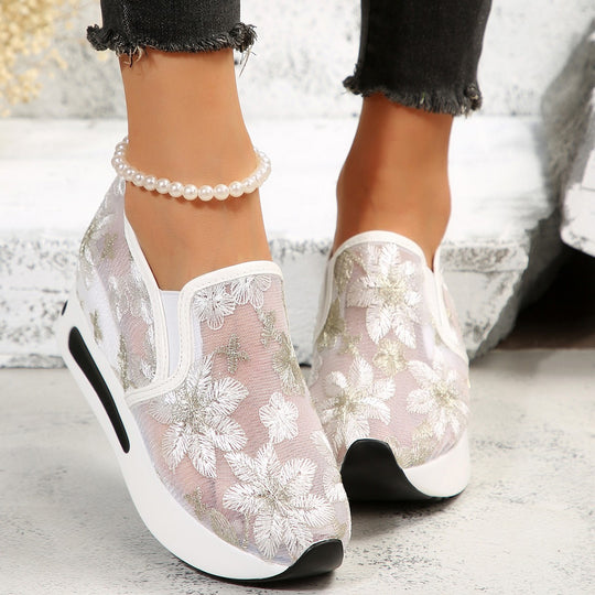 Damen Modische Sneaker mit floralem Design R&B