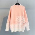 Damen Winterpullover mit festlichem Schneeflockendesign R&B