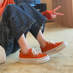 Damen Casual Sneakers im Vintage-Stil mit robustem Gummiboden und atmungsaktivem Canvas-Obermaterial R&B