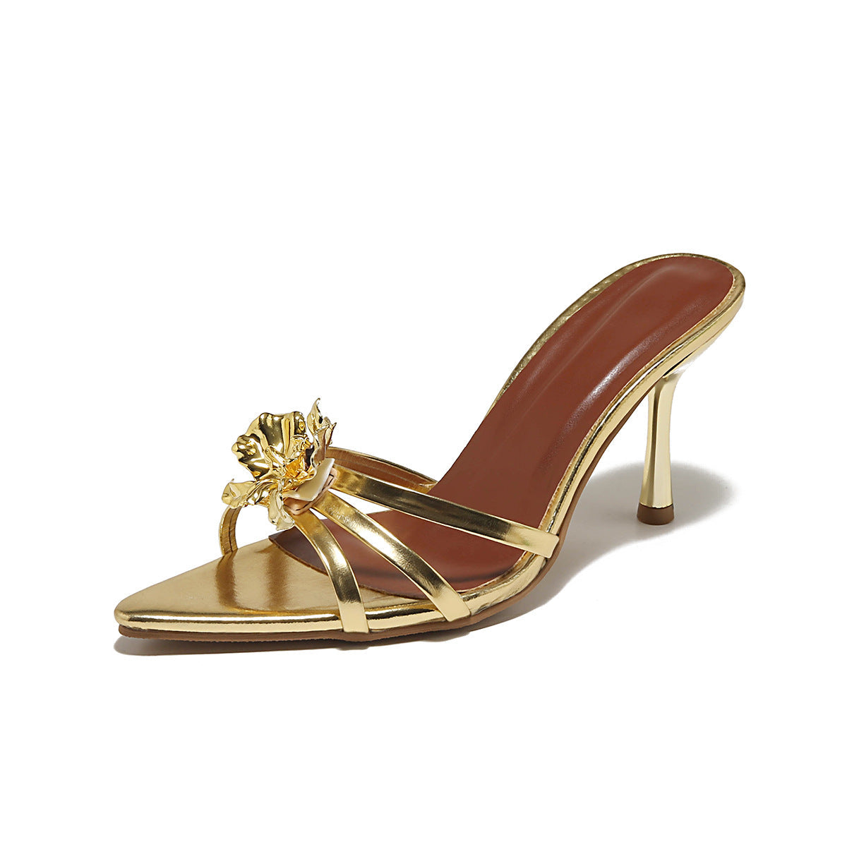 Damen Slingback-Pumps mit filigraner Blumenapplikation und eleganter Absatzhöhe R&B
