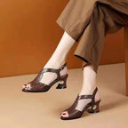 Damen Riemchensandalen mit elegantem Absatz R&B