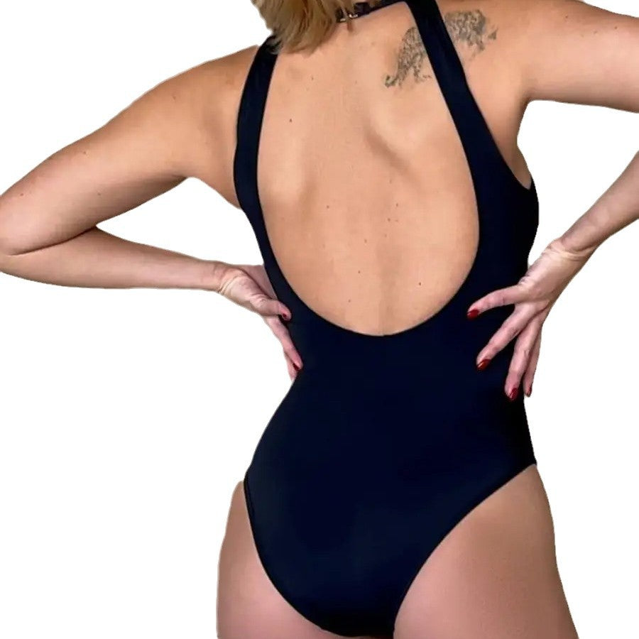 Damen Moderner Einteiler mit transparenten Mesh-Details R&B