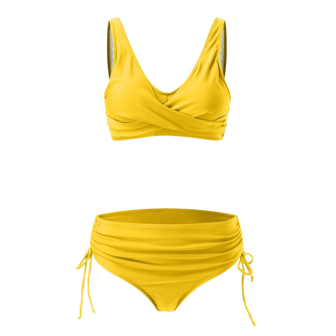 Damen Hochwertiges Wickel-Bikini-Set mit regulierbarem Höschen R&B