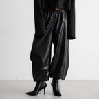 Damen Modische Kunstlederhose mit elastischem Bund R&B