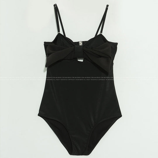 Damen Badeanzug mit elegantem Schleifendetail und komfortablem Schnitt R&B