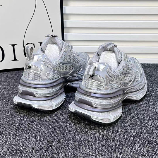 Damen Sportliche Sneakers mit reflektierendem Obermaterial und bequemer Dämpfung R&B