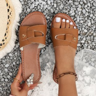 Damen Komfortable Riemensandalen mit elegantem Schnallen-Design R&B