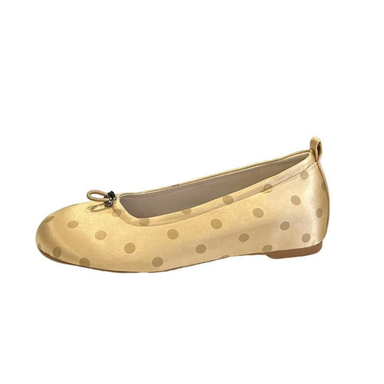 Damen elegante Ballerinas mit verspieltem Punkte-Design und komfortablem Fußbett R&B