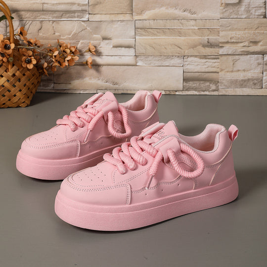 Damen Sneaker mit modischem Plateau und hochwertigen Schnürsenkeln R&B