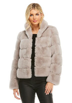 Damen Modische Daunenjacke mit hohem Kragen R&B