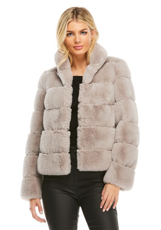 Damen Modische Daunenjacke mit hohem Kragen R&B