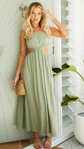 Damen Maxikleid mit modischen Cut-Outs und figurfreundlichem Design EB