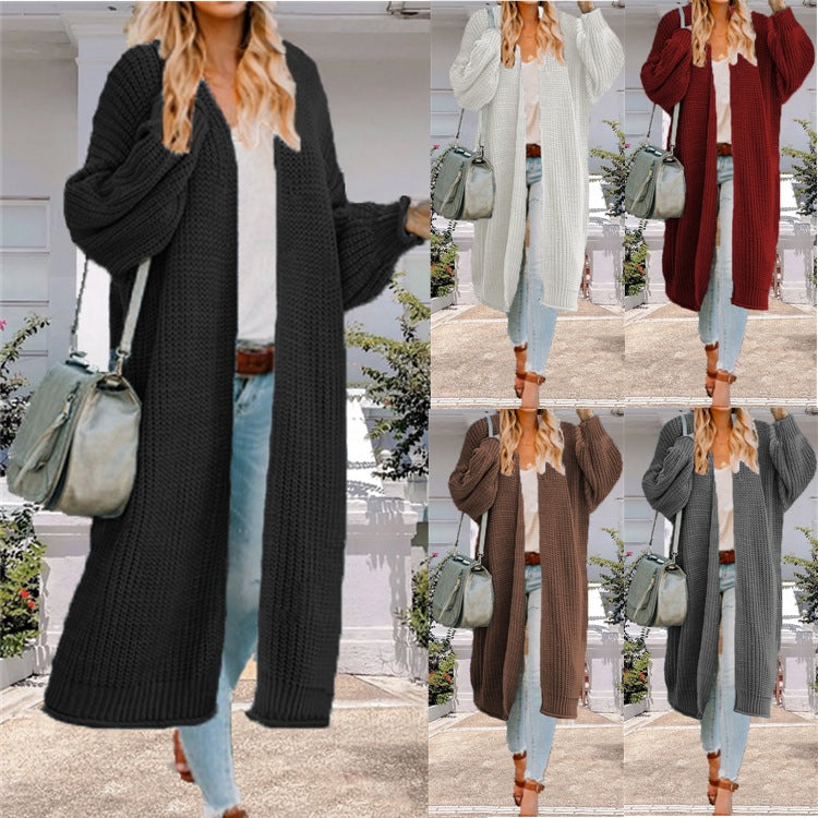 Damen Großer Strickmantel mit weitem Schnitt und tiefen Taschen