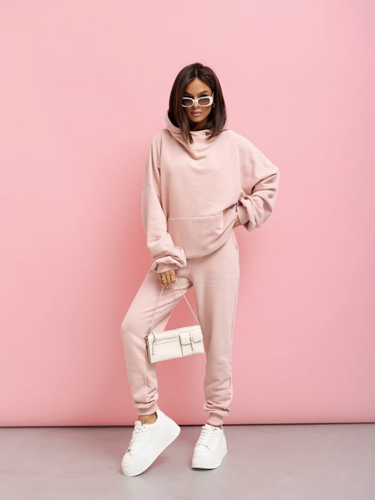 Damen lässiger Hoodie mit voluminösen Ärmeln und hohem Kragen R&B