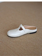 Damen Elegante Clogs aus hochwertigem Leder mit bequemem Fußbett R&B