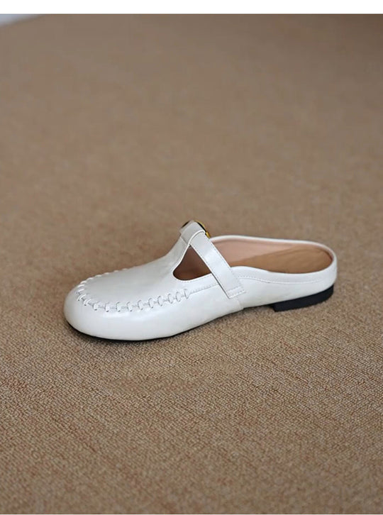 Damen Elegante Clogs aus hochwertigem Leder mit bequemem Fußbett R&B
