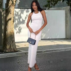 Damen Elegantes Maxikleid mit tiefem V-Ausschnitt und seitlichem Schlitz R&B