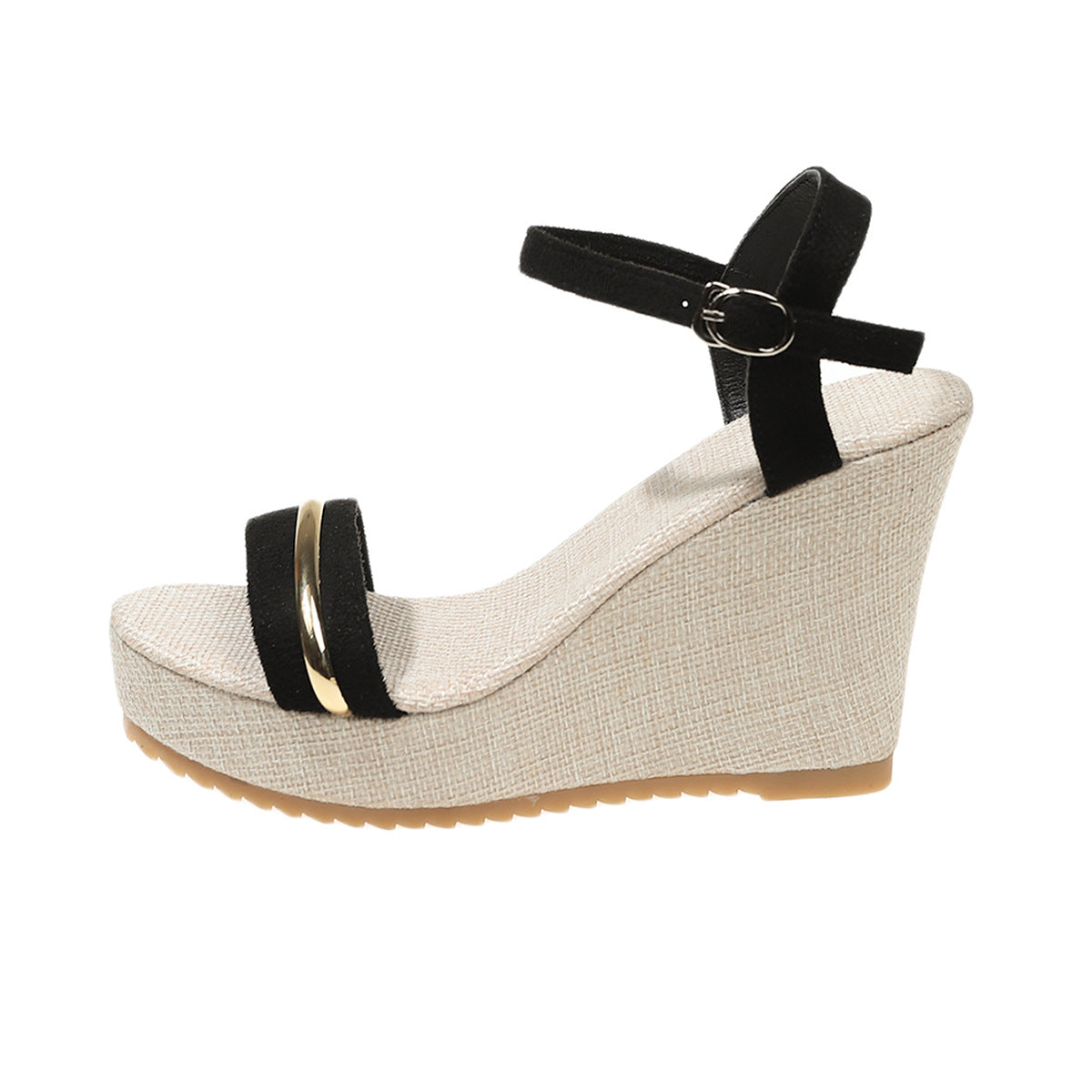 Damen Wedge-Sandalen mit modischen Riemen und komfortabler Sohle R&B