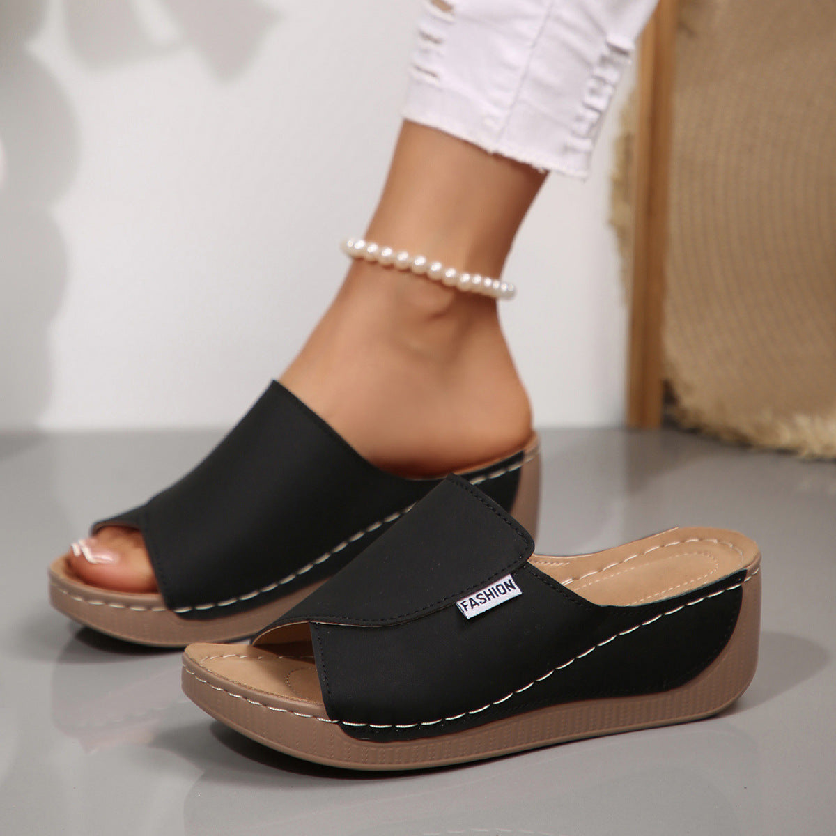 Damen modische Hausschuh-Pantoletten mit bequemer Innensohle und trendigem Design R&B