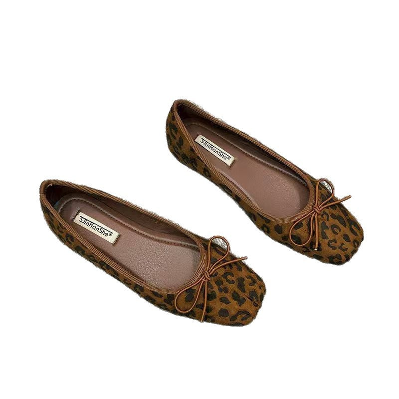 Damen Komfortable Ballerinas mit trendigem Leopardenmuster R&B
